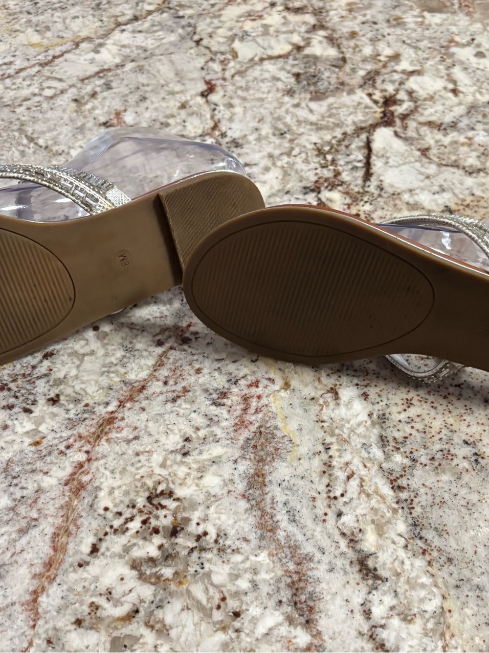 Unisa Silver Rhinestone V-strap Thong Sandals - Picture 3 of 6
